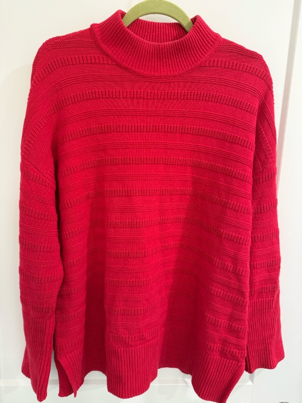 Red Loft Sweater, lovely detail, size Large but fits to an XL, Great Quality